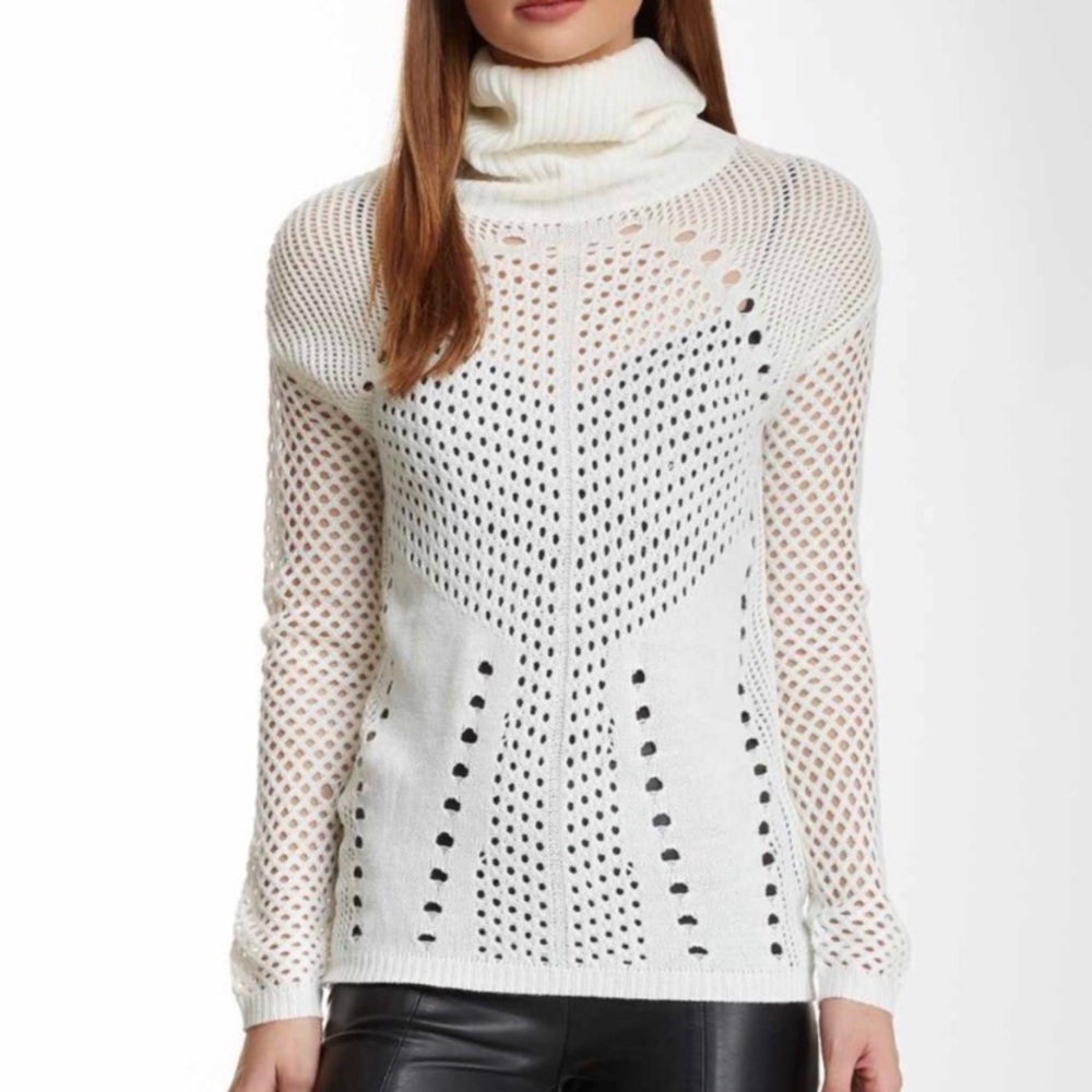 FATE turtleneck open knit shirt sweater
